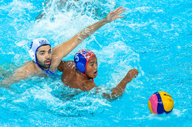 دیدار واترپلو تیم‌های ایران و اندونزی